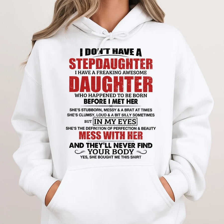 Stepdad Hoodie | Funny Bonus Dad Gift | Premium Cotton Blend Sweatshirt | Birthday Or Father's Day 2026 Present For Stepfather