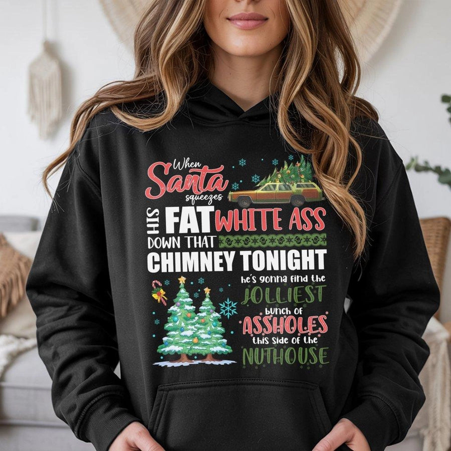 Funny Christmas Movie Hoodie | Retro Holiday Quote Graphic Sweatshirt | Premium Cotton Blend | Unisex Gag Gift For Movie Lovers