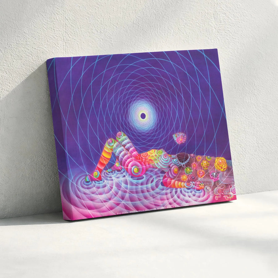 Psychedelic Goddess Canvas Print | Vibrant Cosmic Energy Painting | Premium Fade-Resistant Canvas | Spiritual Home Decor Gift