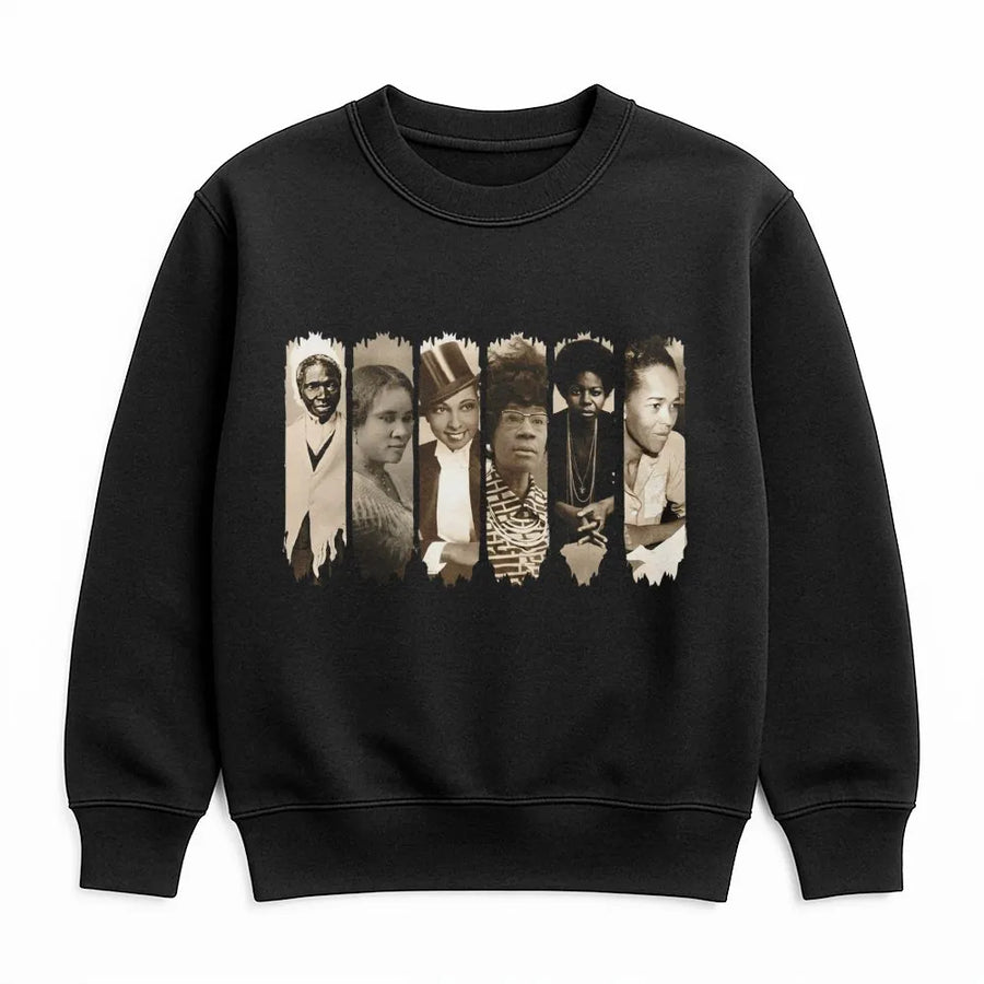 Black History Month Sweatshirt | Iconic Civil Rights Leaders Graphic | Premium Cotton Blend | Empowerment Gift for Activists and Educators