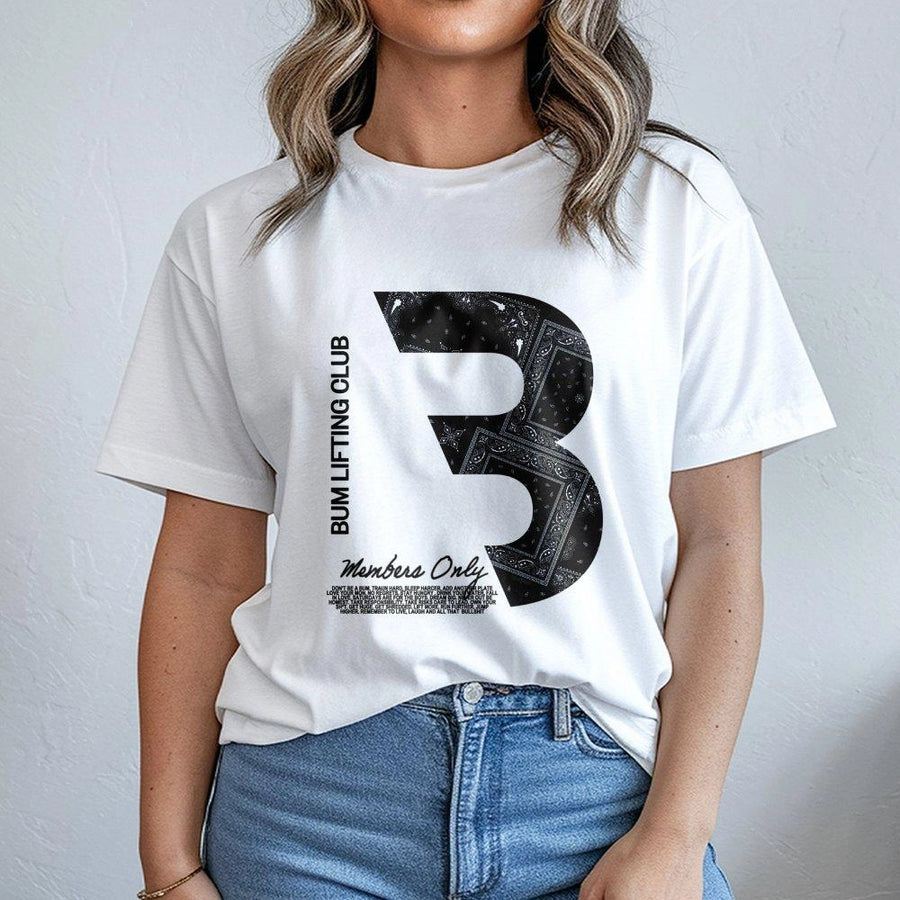 Bum Lifting Club T-Shirt | Bandana Print Graphic Gym Tee | Premium Cotton Workout Gear | Motivational Gift for Bodybuilders and Fitness Enthusiasts