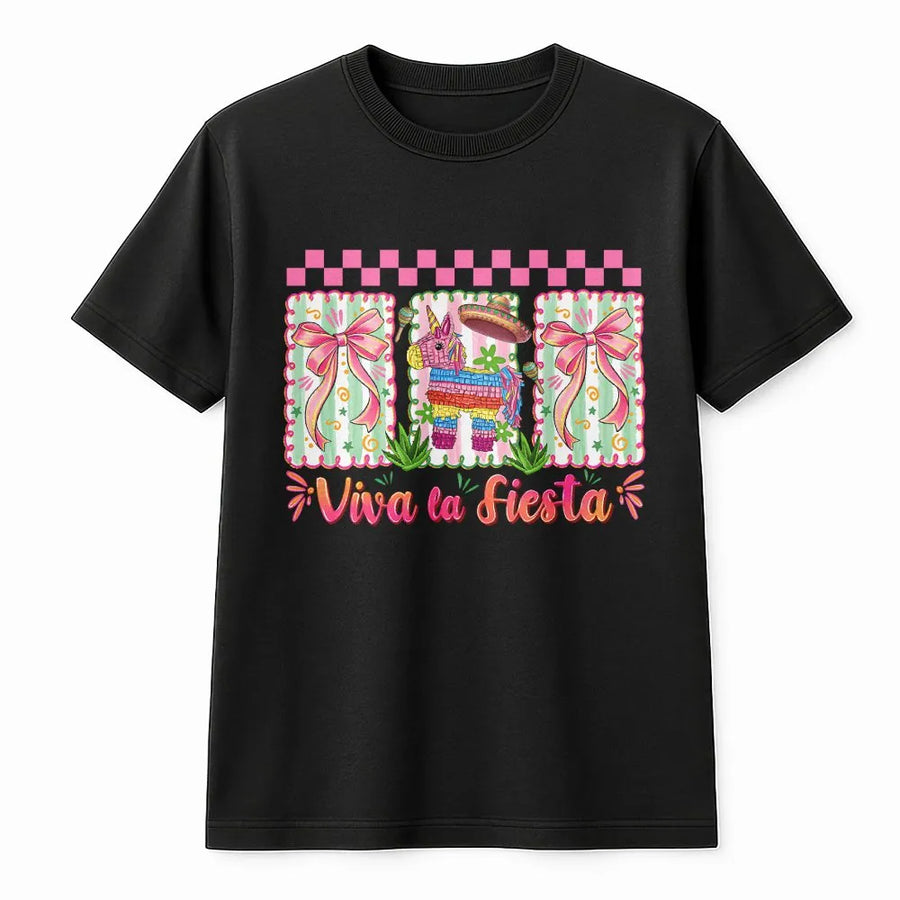 Viva La Fiesta T-Shirt | Cute Piñata Graphic Sweatshirt | Soft Cotton Blend | Unisex Cinco De Mayo Mexican Party Gift