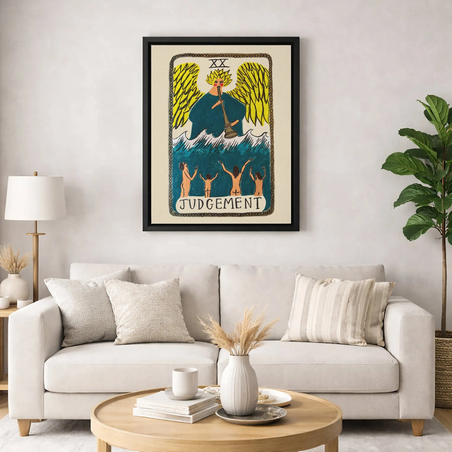 Judgement Tarot Card Canvas | XX Major Arcana Wall Art | Premium Gallery-Wrapped Print | Spiritual Home Decor Gift for Divination Enthusiasts