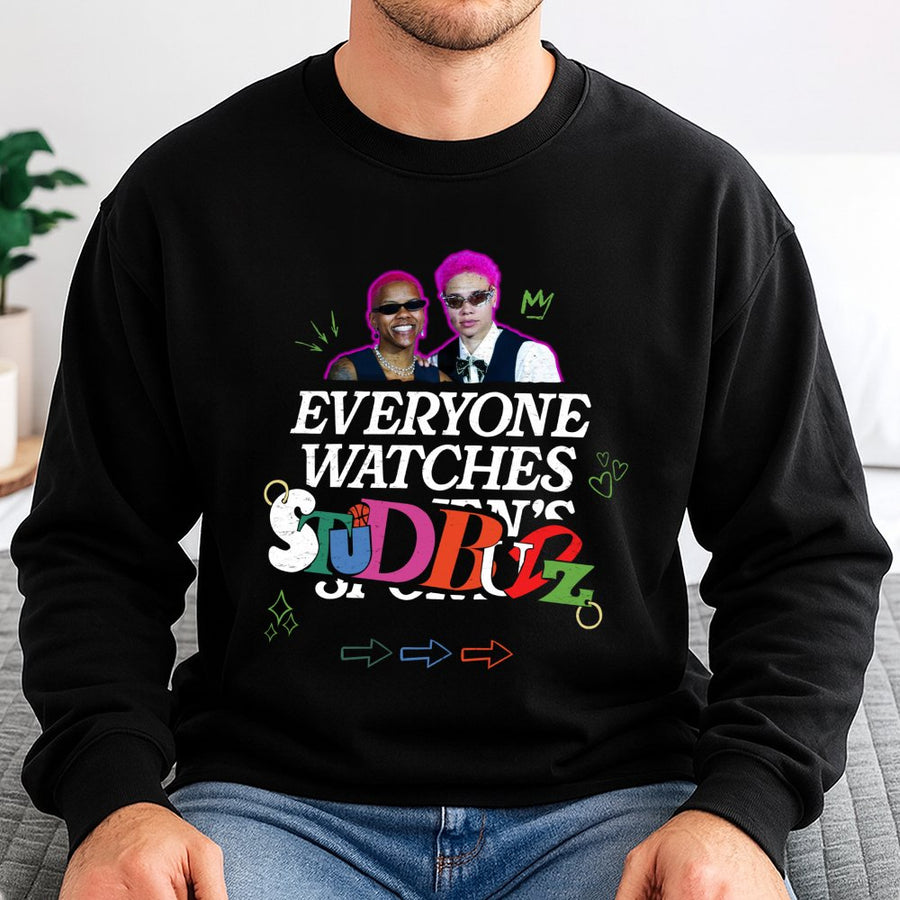Everyone Watches Studbudz Sweatshirt, Gift For Her, Womens Basketball Sweatshirt, Women'S Clothing, Womens Sports, Basketball Sweatshirt