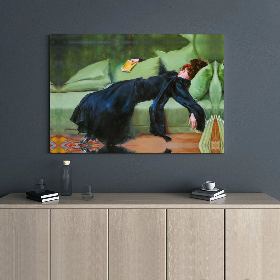 Decadence by Ramon Casas Canvas Print | Famous Fine Art Wall Decor | 1.25 inch Gallery Wrapped Frame | Sophisticated Home Office Gift