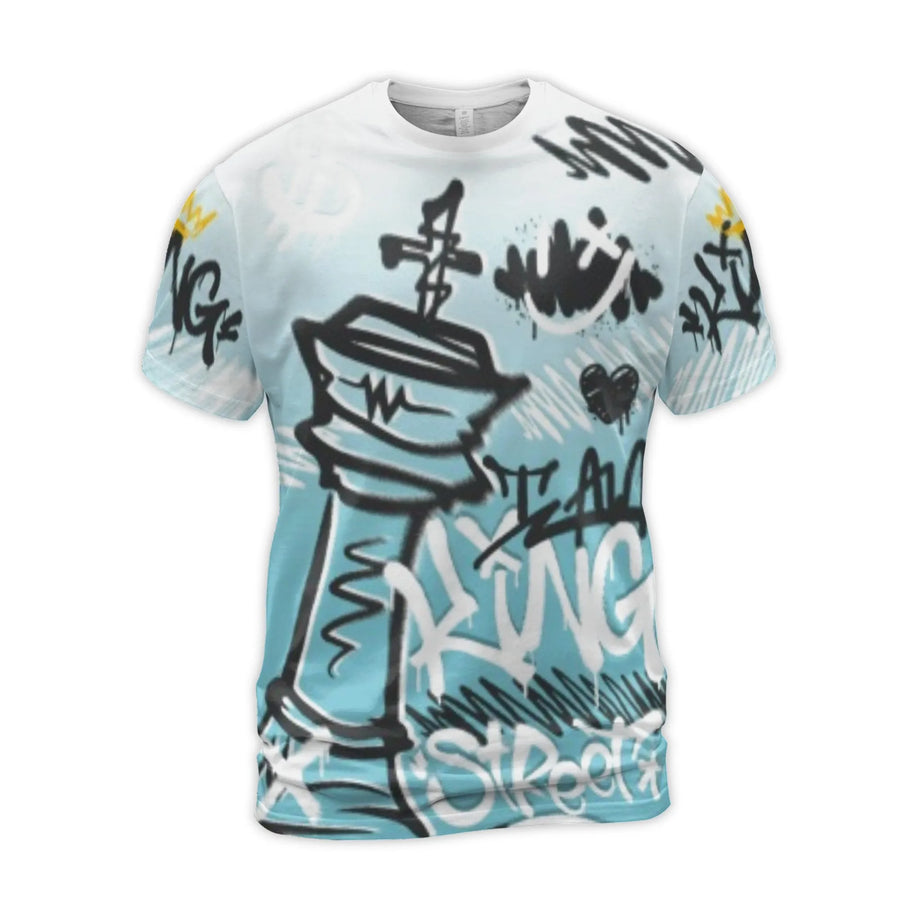 Graffiti Chess King T-Shirt | Streetwear Urban Chess Piece Design | Premium Polyester Spandex | Gift for Chess Players & Urban Style Fans