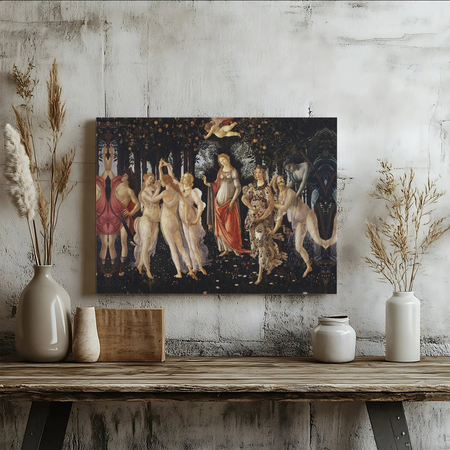 Sandro Botticelli Primavera Canvas Print | Renaissance Fine Art Gallery Wrap | Premium 1.25 Inch Thick Wood Frame | Classic Wall Decor For Art Lovers