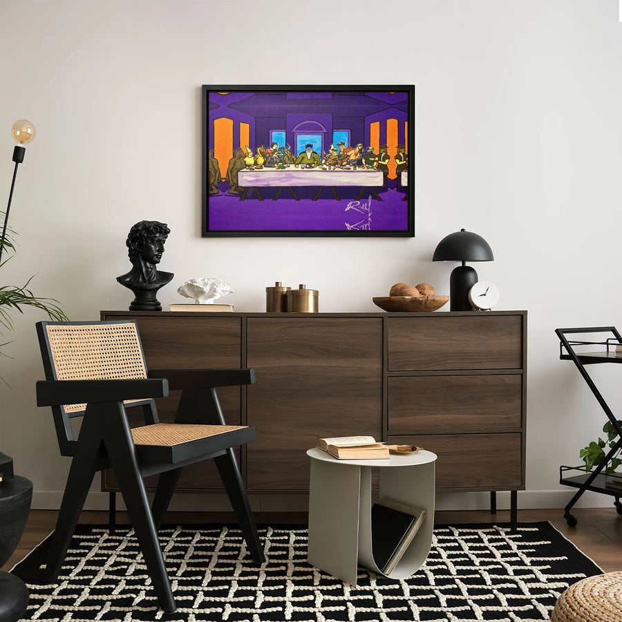 The Last Supper Parody Canvas Print | Unique Pop Art Wall Decor | Premium 1.25-Inch Gallery Wrap | Funny Office or Living Room Gift