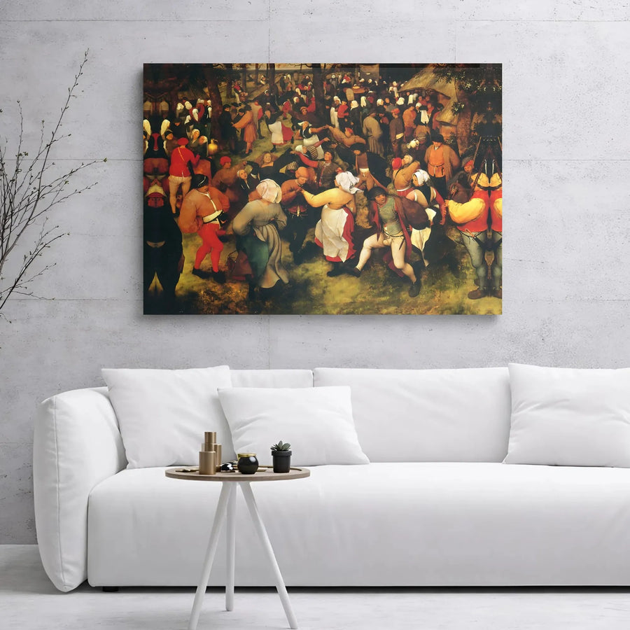 The Wedding Dance by Pieter Bruegel The Elder | Renaissance Folk Art Print | 1.25 Inch Gallery Wrap Canvas | Premium Classic Art Gift for Home Decor