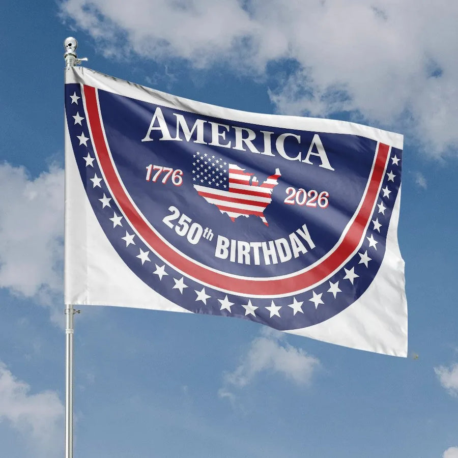 America 250th Birthday House Flag | 1776-2026 Semiquincentennial Banner | Weather-Resistant Double-Sided Polyester | Patriotic Yard Decor Gift