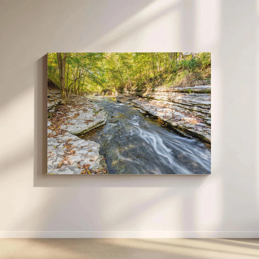 Forest Creek Landscape Horizontal Canvas | Scenic Rocky Stream Photo | Premium 1.25 Inch Gallery Wrap | Serene Nature Wall Art Gift for Home or Office Decor