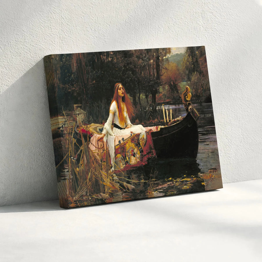 The Lady of Shalott Canvas Art | John William Waterhouse Reproduction | Premium 1.25 Inch Gallery Wrap | Classic Romanticism Home Decor Gift