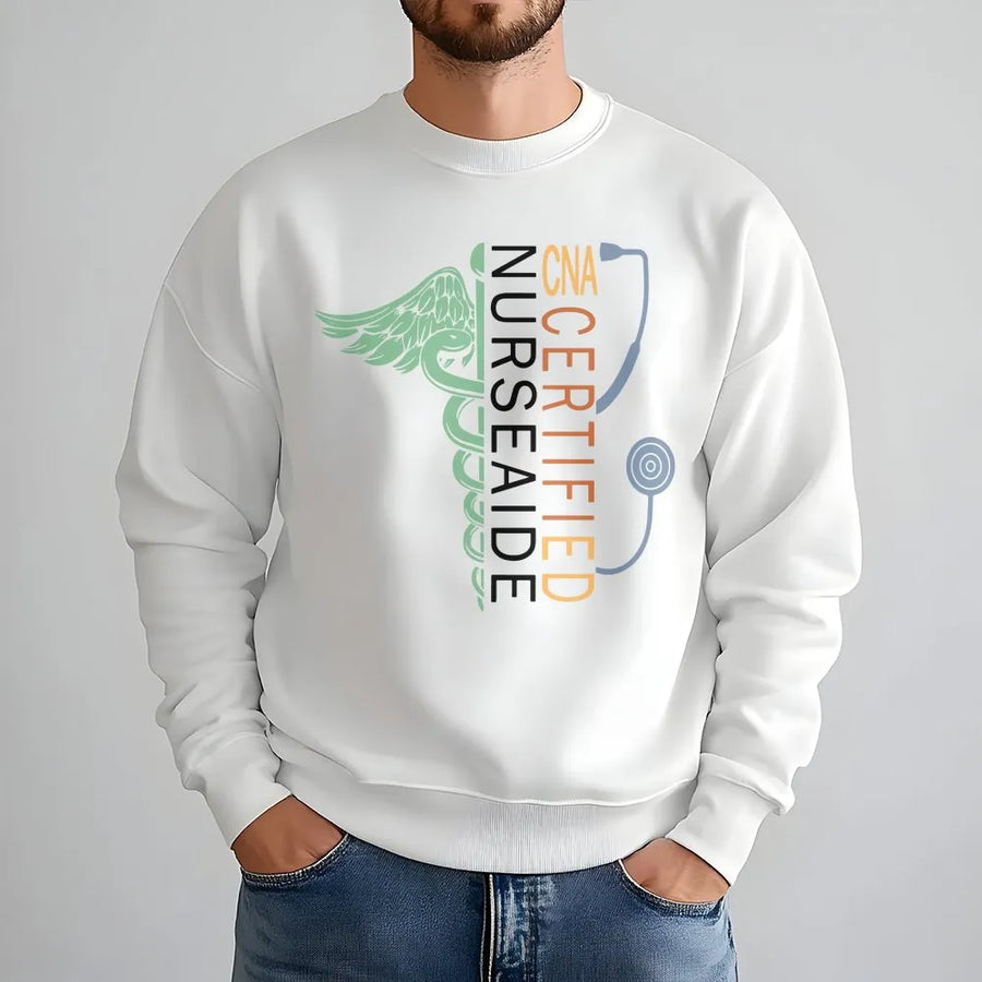 CNA Sweatshirt | Certified Nursing Assistant Medical Design | Premium Cotton Blend | Perfect Nurse Appreciation Gift for Healthcare Workers