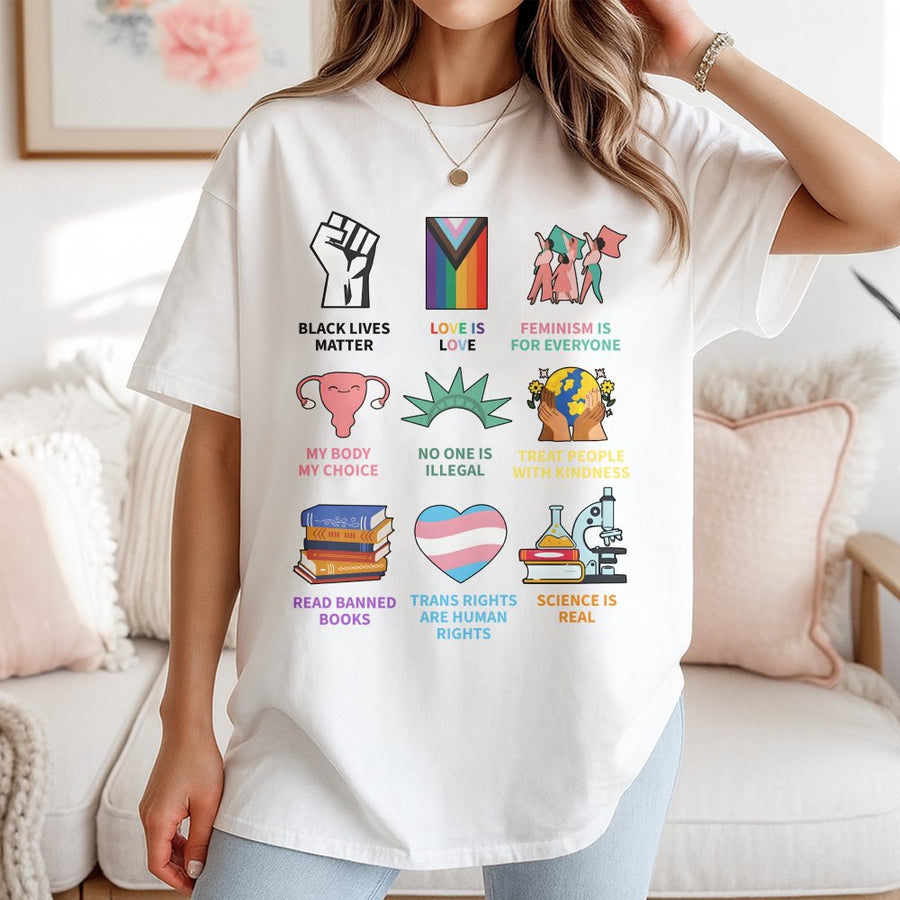 Social Justice Graphic T-Shirt | Inclusive Human Rights Advocacy Design | 100% Cotton Premium Tee | Empowering Equality Gift for Activists