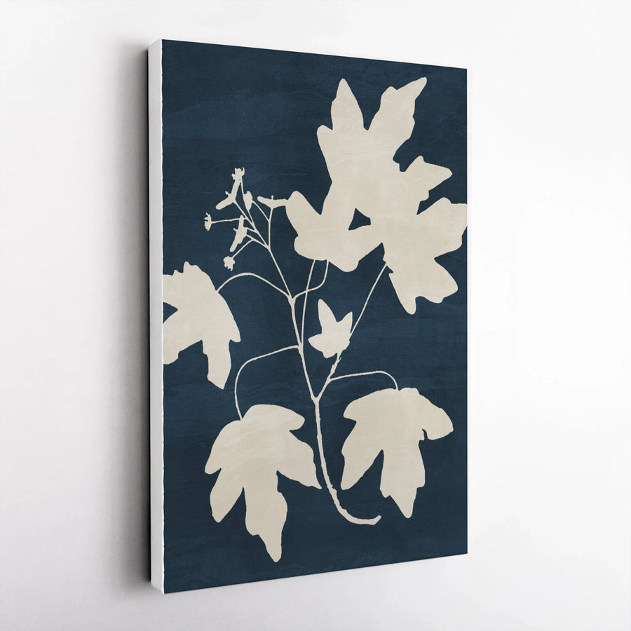 Maple Leaf Canvas Wall Art | Minimalist Botanical Silhouette Print | Premium Gallery Wrap Canvas | Modern Home Decor Gift