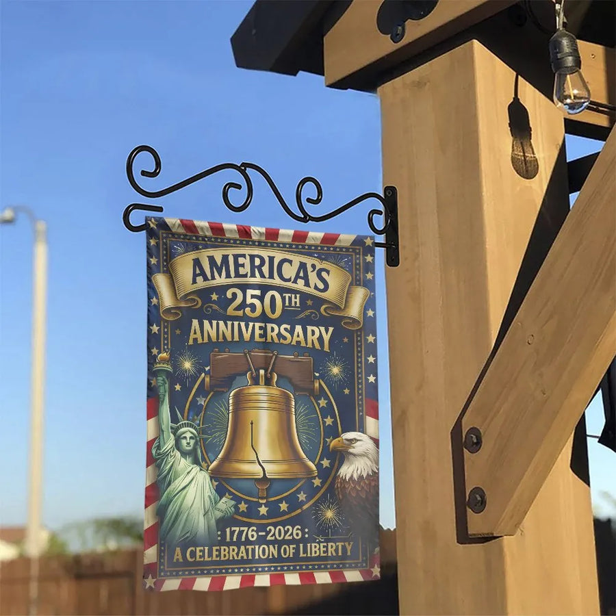 America's 250th Anniversary Garden Flag | Patriotic Liberty Bell & Eagle Design | Weather Resistant Polyester | Commemorative 4th of July Yard Decor Gift 1776-2026
