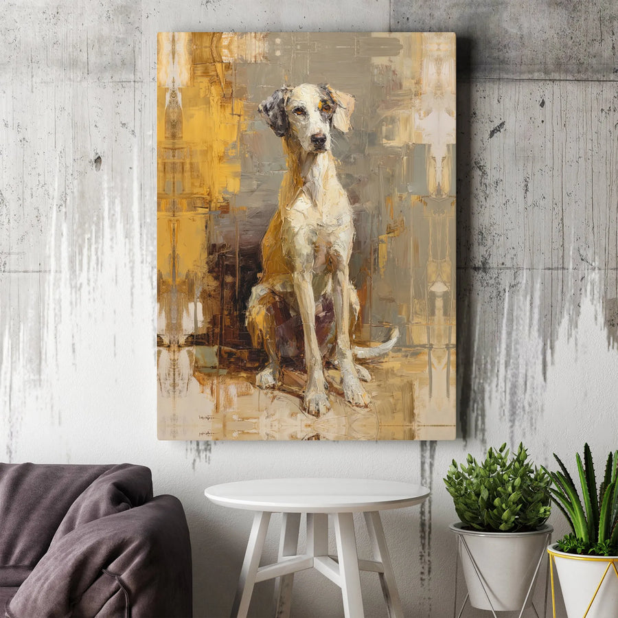 Abstract Dog Portrait Canvas Print | Modern Textured Pet Portrait | Premium Canvas Art | Collector's Gift for Dog Mom or Dad