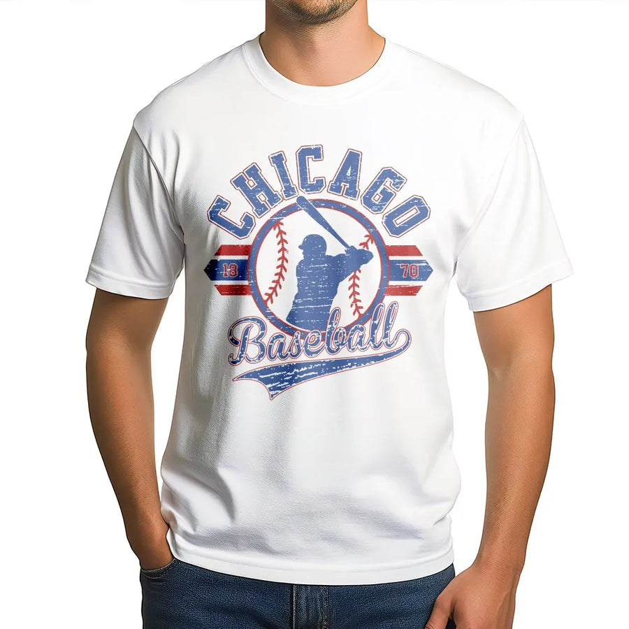 Vintage Chicago Baseball T-Shirt | Retro Throwback 1870 Graphic Tee | Soft Cotton Unisex Shirt | Gift for Chicago Sports Fan