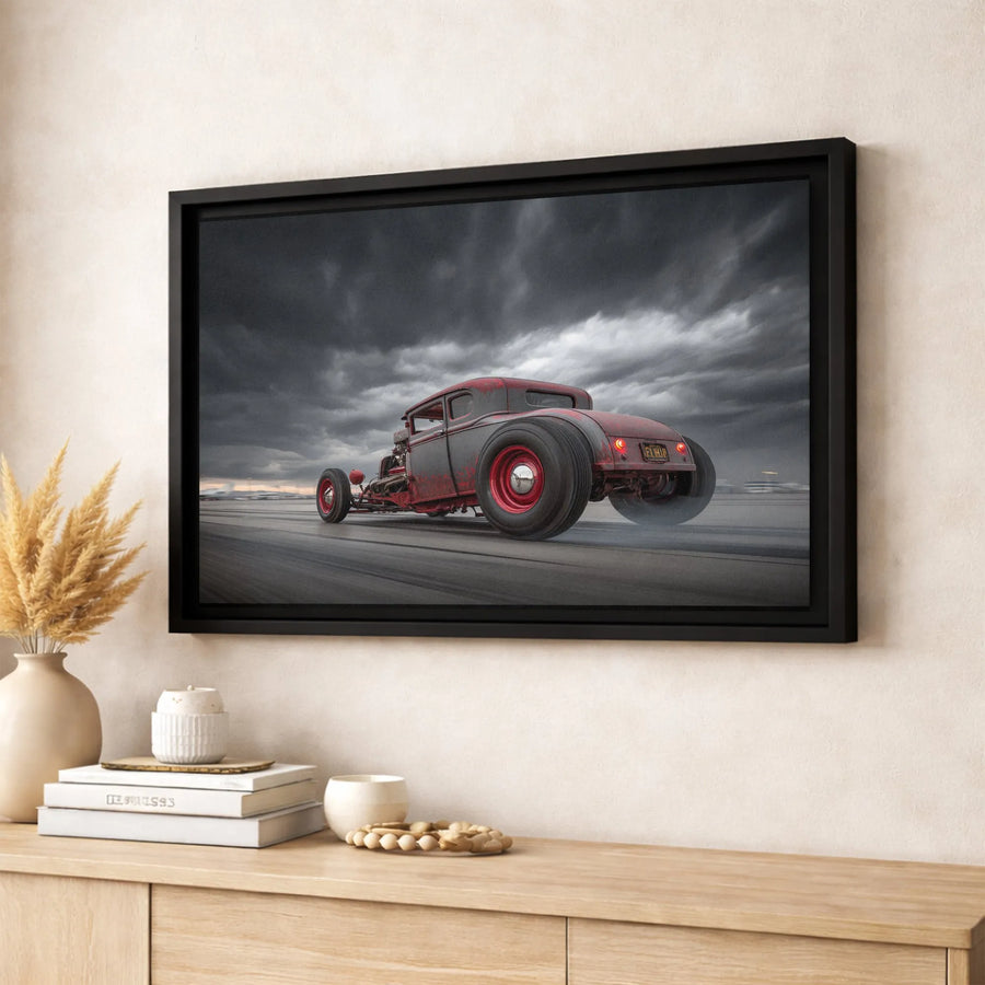 Hot Rod Rat Rod Canvas Print | Vintage Muscle Car Wall Art | Premium Gallery Wrapped Decor | Gift for Car Enthusiasts and Gearheads