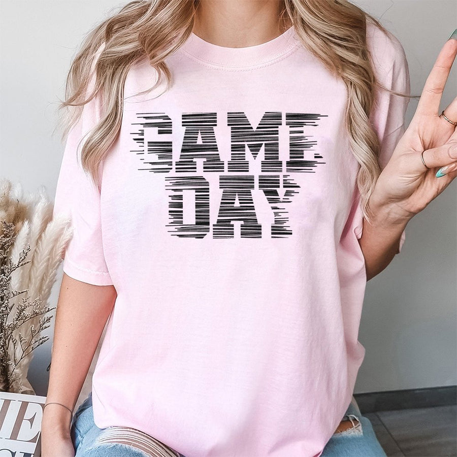 Game Day T-Shirt | Distressed Graphic Print | Premium 100% Cotton | Football Fan Gift for Men and Women