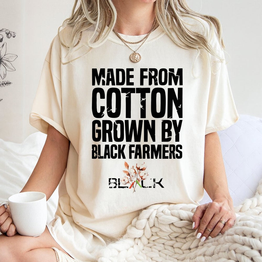 Black Farmers Cotton T-Shirt | Empowering Agricultural Awareness Design | Premium 100% Soft Cotton | Ethical Social Justice Gift for Men and Women