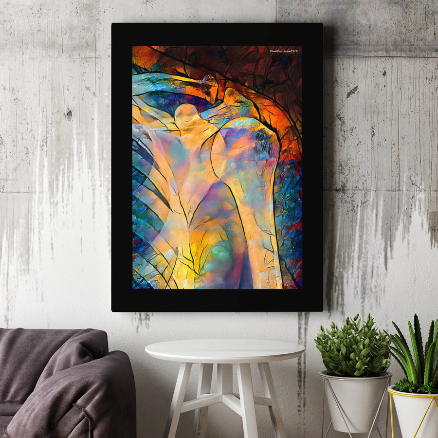 Abstract Anatomy Canvas Print | Colorful Human Shoulder Anatomy Art | Premium Gallery Wrap Wall Decor | Medical Professional Office Gift