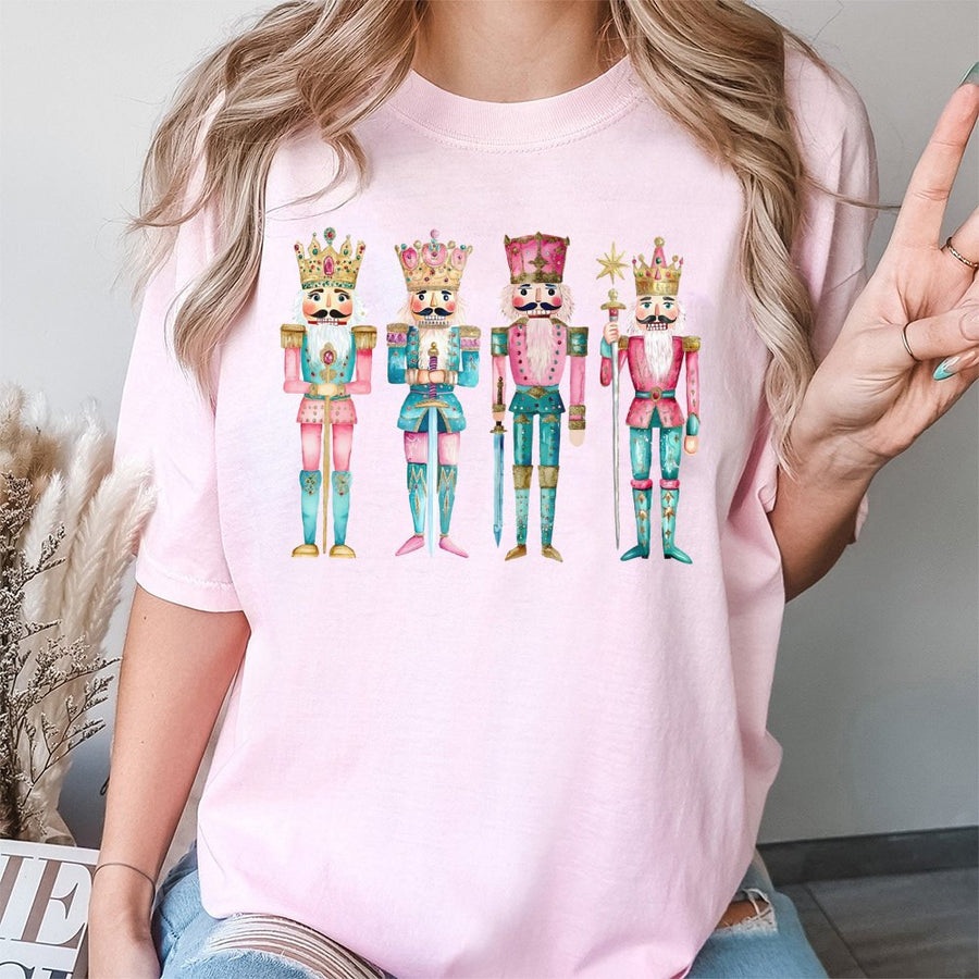 Nutcracker Christmas T-Shirt | Watercolor Holiday Soldier Art | Premium 100% Cotton Tee | Festive Winter Gift for Women & Nutcracker Collectors