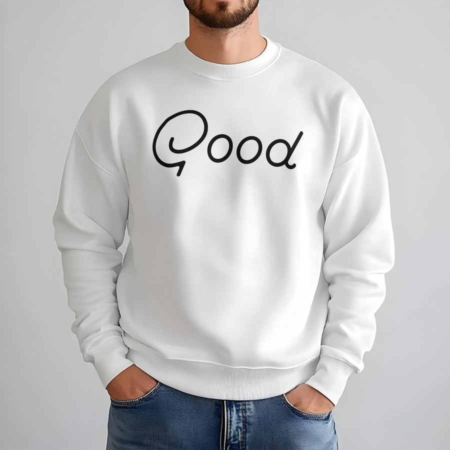 Good Golf Sweatshirt | Minimalist Typographic Script Design | Premium Cotton-Poly Blend | Cozy Unisex Apparel Gift for Golf Lovers