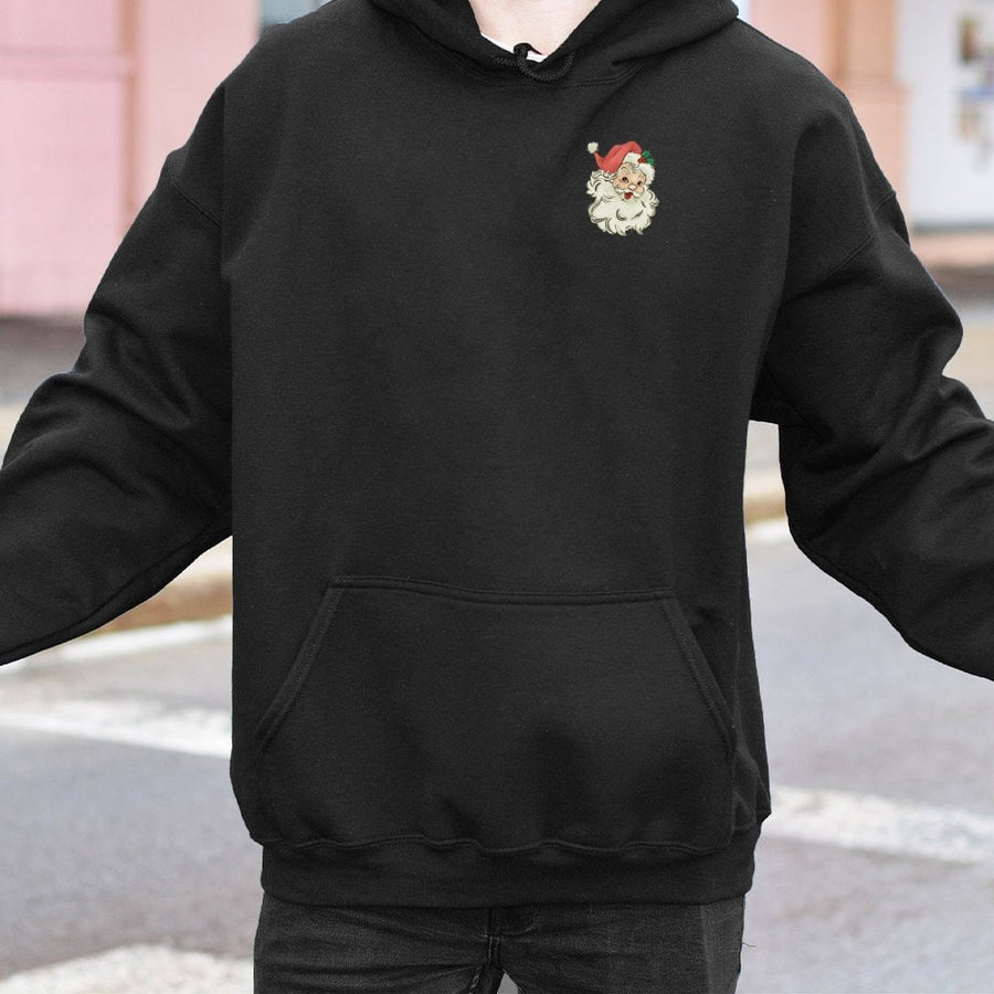 Vintage Santa Hoodie | Retro Christmas Graphic Pullover | Soft Cotton Blend Sweatshirt | Festive Holiday Gift for Women and Men