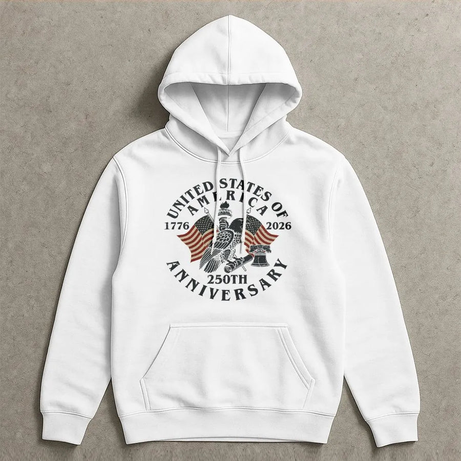 USA 250th Anniversary Hoodie | Vintage 1776-2026 Eagle Graphic | Premium Comfort Colors Cotton | Patriotic Collector's Gift for History Buffs
