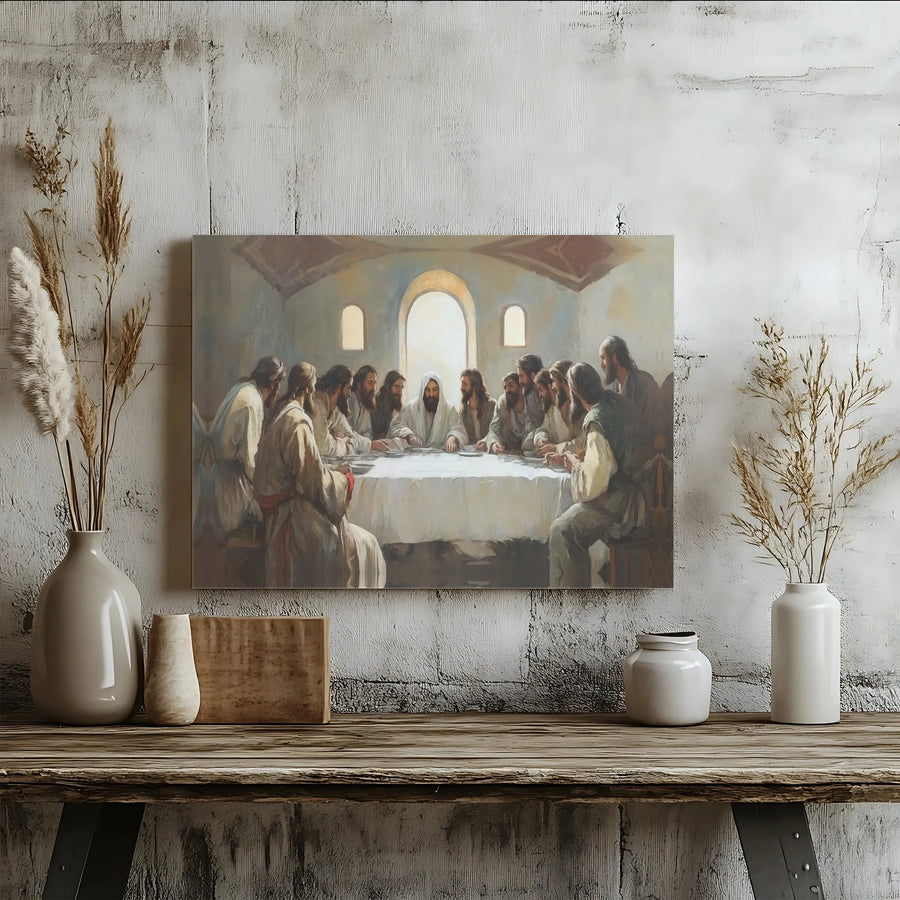The Last Supper Canvas Wall Art | Jesus and Disciples Religious Print | Premium Gallery Wrapped 1.25 Inch Profile | Meaningful Christian Home Decor Gift