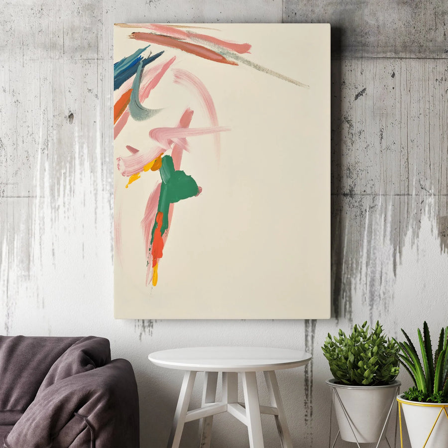 Abstract Brushstroke Canvas Wall Art | Colorful Minimalist Painting Print | Premium 1.25" Thick Gallery Wrap | Modern Home & Office Decor Gift