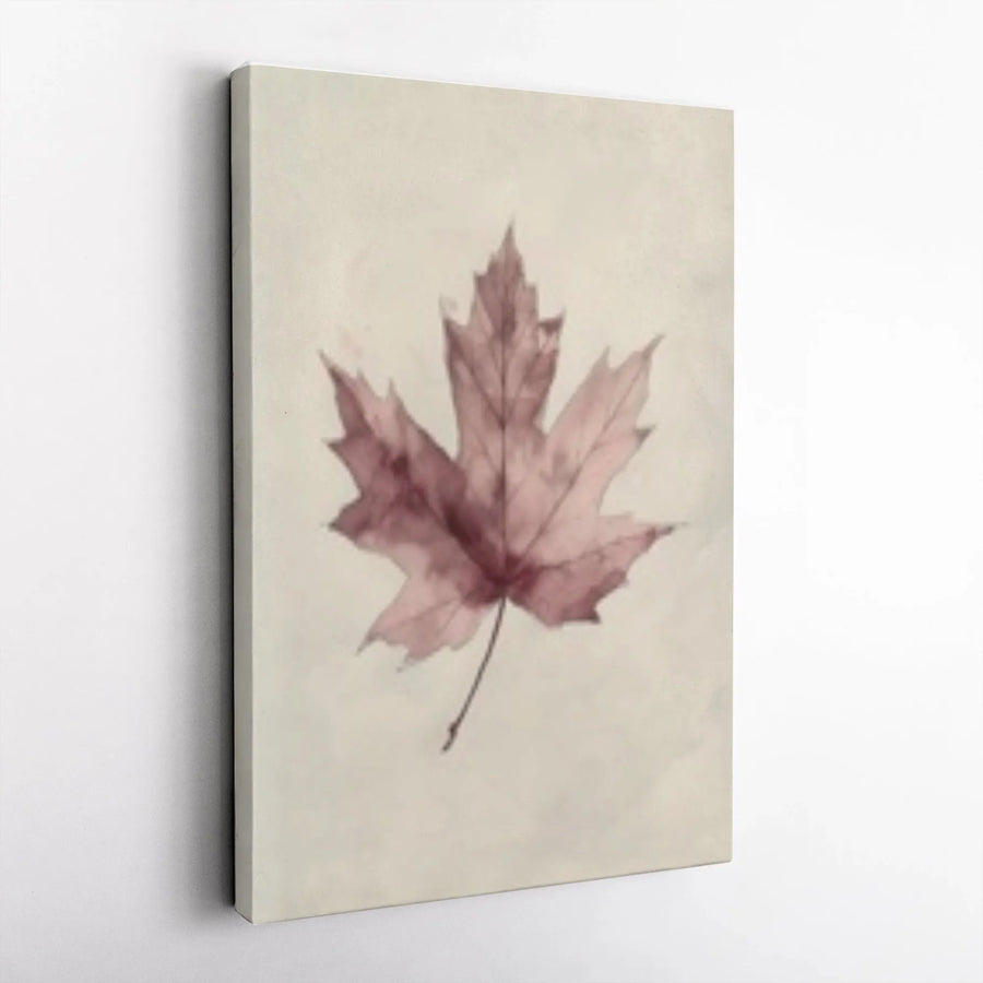 Maple Leaf Canvas Wall Art | Minimalist Autumn Botanical Print | Premium Fade-Resistant Ink | Rustic Farmhouse Home Decor Gift