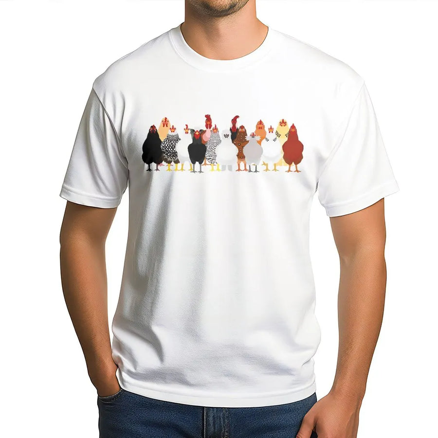 Chicken Lover T-Shirt | Funny Farm Life Graphic Illustration | Premium Soft Cotton | Unique Gift for Farmers and Poultry Enthusiasts