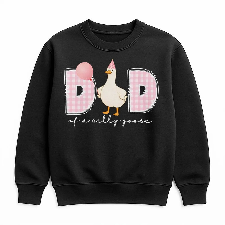 Dad of a Silly Goose Sweatshirt | First Birthday Party Matching Family Outfit | Premium Cotton Blend Pullover | Gift for New Dad