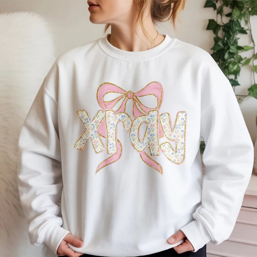Coquette Xray Tech Sweatshirt | Floral Pink Bow Graphic | Soft Cotton Tee | Gift for Radiologic Technologist Grad