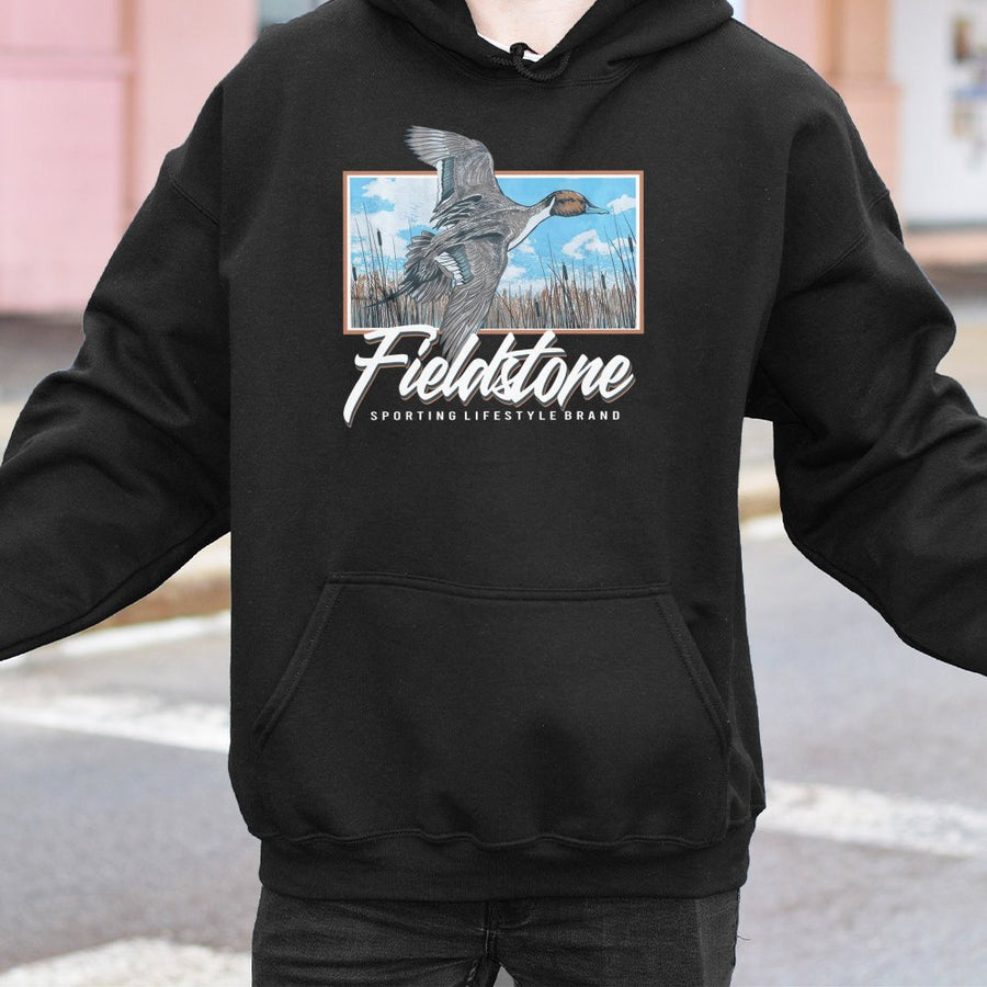 Duck Hunting Hoodie | Pintail Waterfowl Wildlife Graphic | Premium Cotton Blend | Gift For Outdoorsmen & Sporting Lifestyle Fans