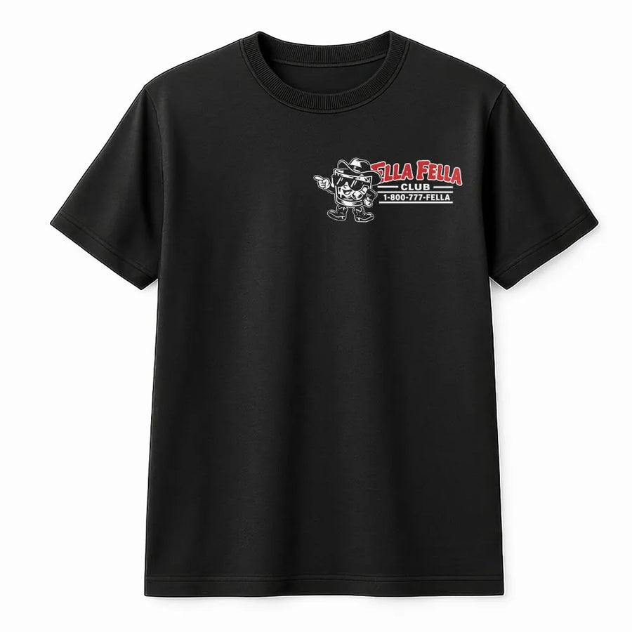 Ella Fella Club T-Shirt | Retro Whiskey Cowboy Graphic Tee | Premium Cotton Shirt | Funny Drinking Gift for Men