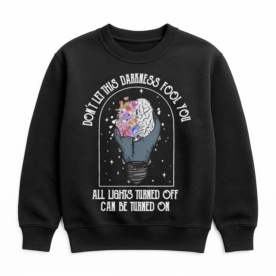 Mental Health Awareness Sweatshirt | Floral Brain Light Bulb Graphic | Premium Cotton Blend | Inspirational Gift for Her and Him
