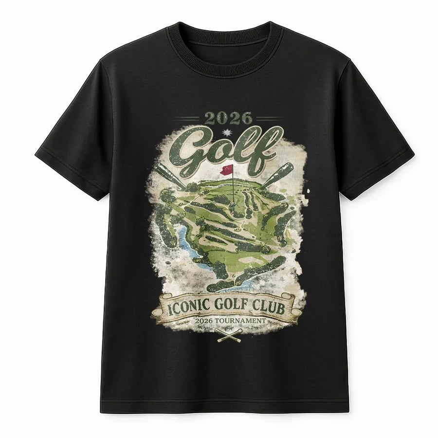 Golf Course Graphic T-Shirt | Vintage 2026 Tournament Design | Soft Cotton Premium Tee | Unique Gift for Golf Lovers