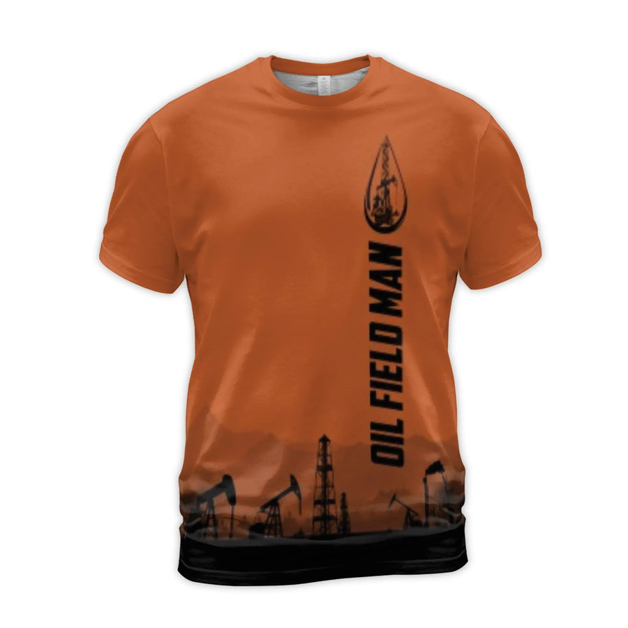 Oilfield Man T-Shirt | Not For The Weak American Flag Design | Premium Polyester Jersey 3D Print | Gift For Oil Rig Workers And Roughnecks