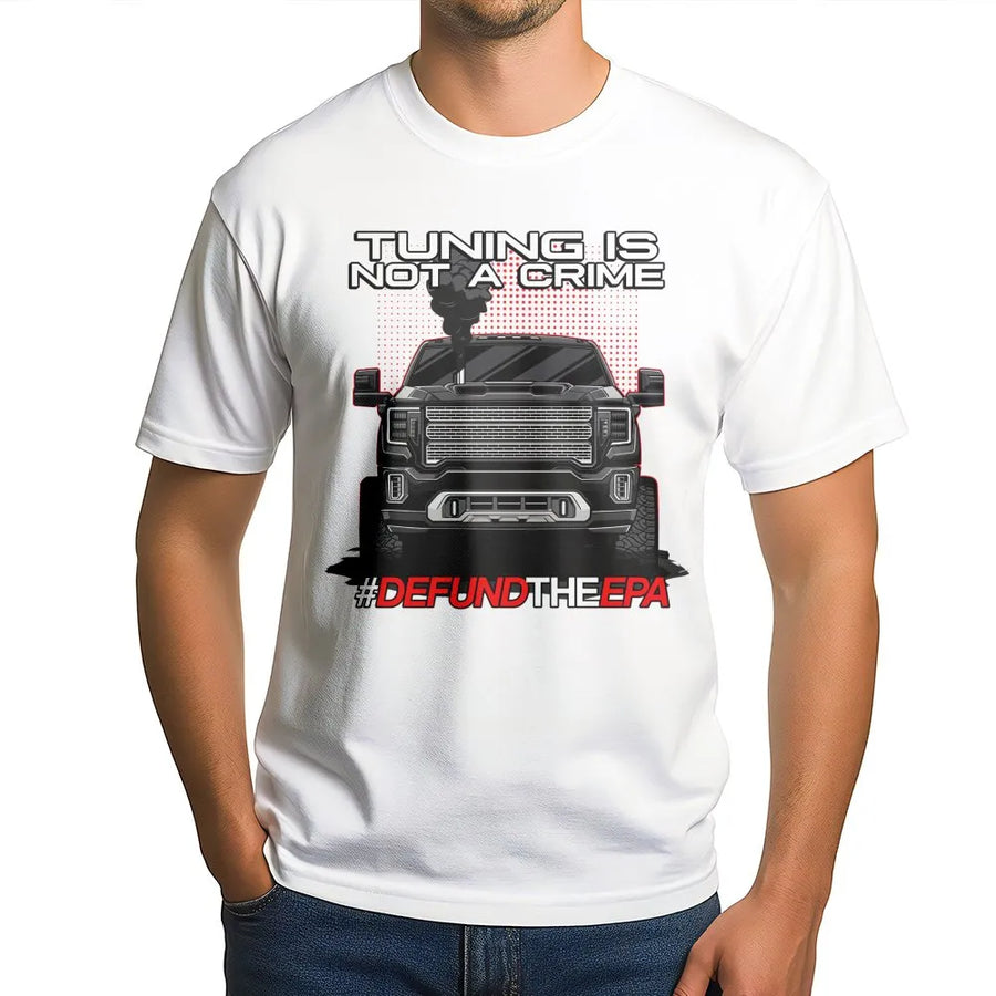 Tuning Is Not A Crime T-Shirt | Diesel Truck Graphic Tee | Premium Cotton Car Enthusiast Apparel | Gift For Diesel Mechanic & Trucker