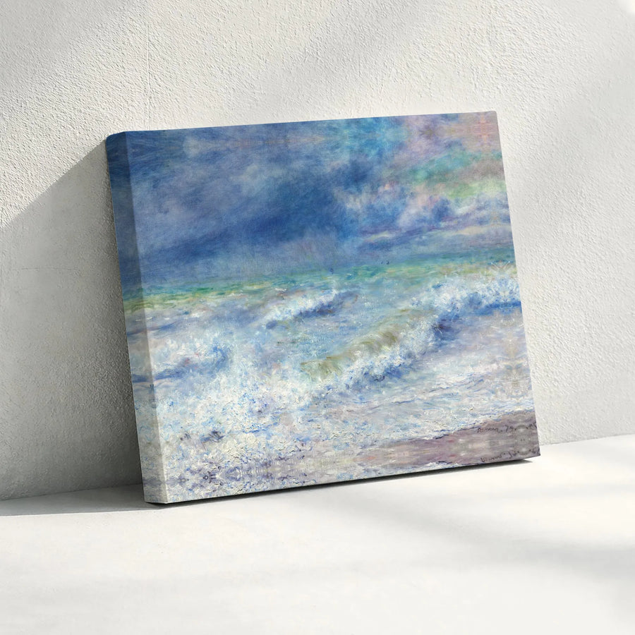 Renoir The Wave Canvas Print | Famous Impressionist Ocean Painting | Premium Gallery Wrapped Wall Art | Classic Art Collector's Gift for Living Room Decor