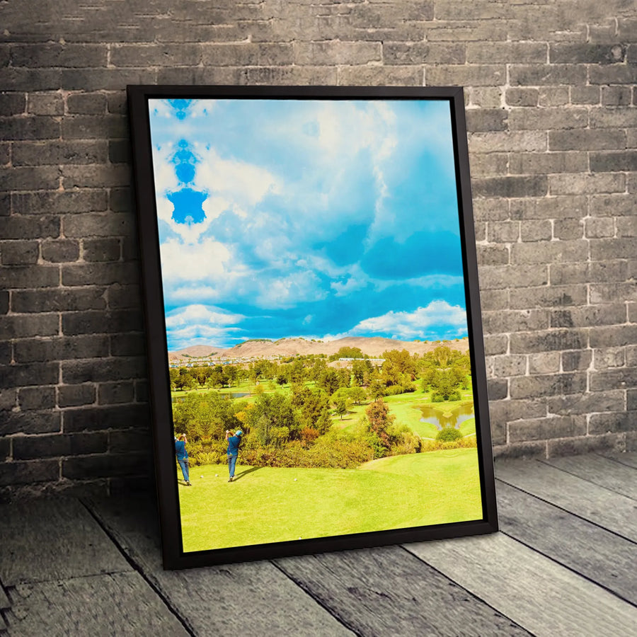 Golf Course Landscape Canvas Wall Art | Scenic Golfer Print | Premium Gallery-Wrapped Quality | Perfect Gift for Golf Lovers & Office Decor
