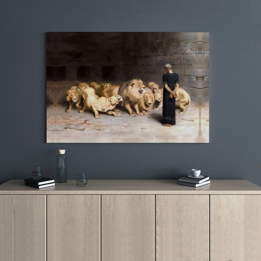 Daniel's Answer to the King Canvas Print | Briton Rivière Classic Fine Art | 1.25" Gallery Wrap | Religious Wall Decor for Home Office