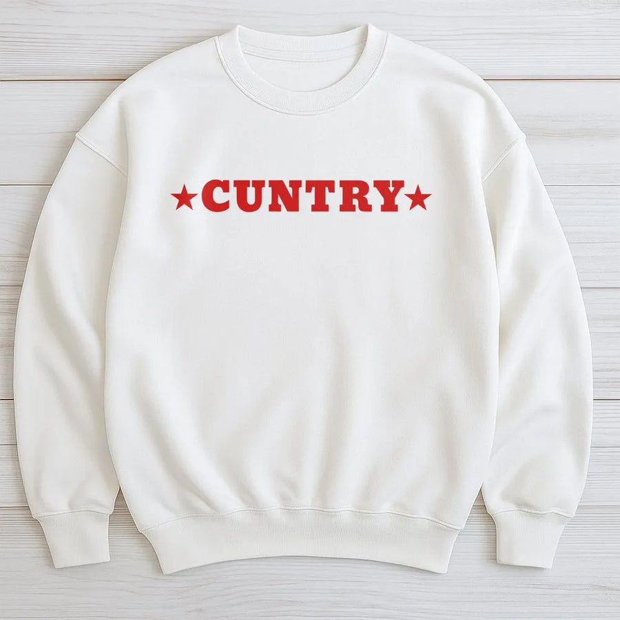 Cuntry Sweatshirt | Funny Western Rodeo Cowgirl Sweatshirt | Premium Cotton-Blend Pullover | Gift for Bachelorette Party