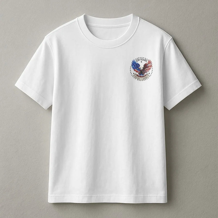 USA 250th Anniversary T-Shirt | Patriotic Eagle Flag Design 1776-2026 | Premium Cotton Tee | Patriot Commemorative Gift