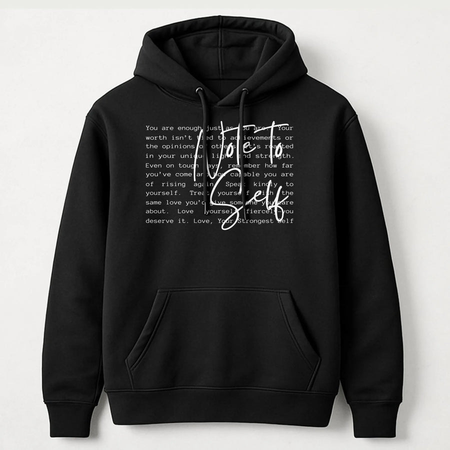 Note To Self Hoodie | Motivational Mental Health Quote | Premium Soft Cotton Blend | Inspirational Gift For Her And Him