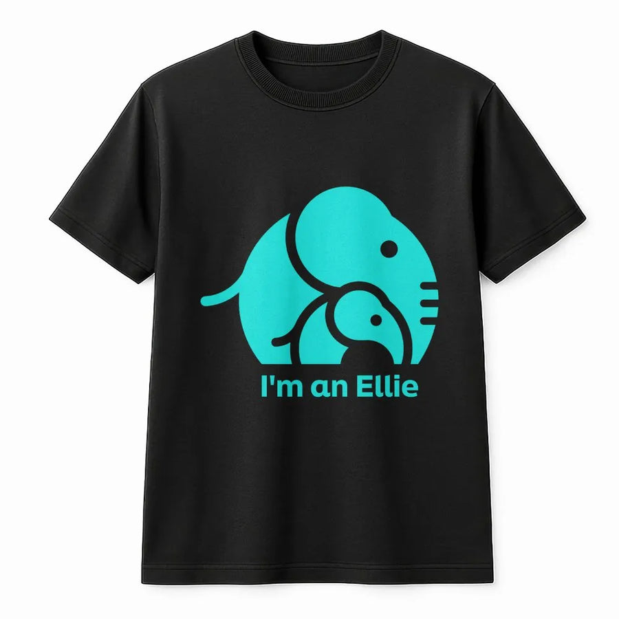 Elephant Graphic T-Shirt | Mother and Baby Elephant Print | 100% Cotton Premium Tee | Cute Animal Lover Gift for Mom