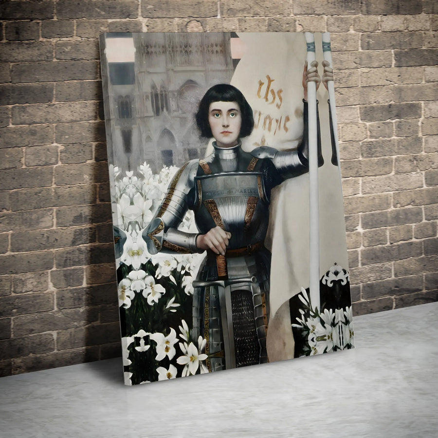 Saint Joan of Arc Wall Art | Historical Catholic Warrior Maiden Canvas | Premium Fade-Resistant Gallery Print | Religious Home Decor Gift
